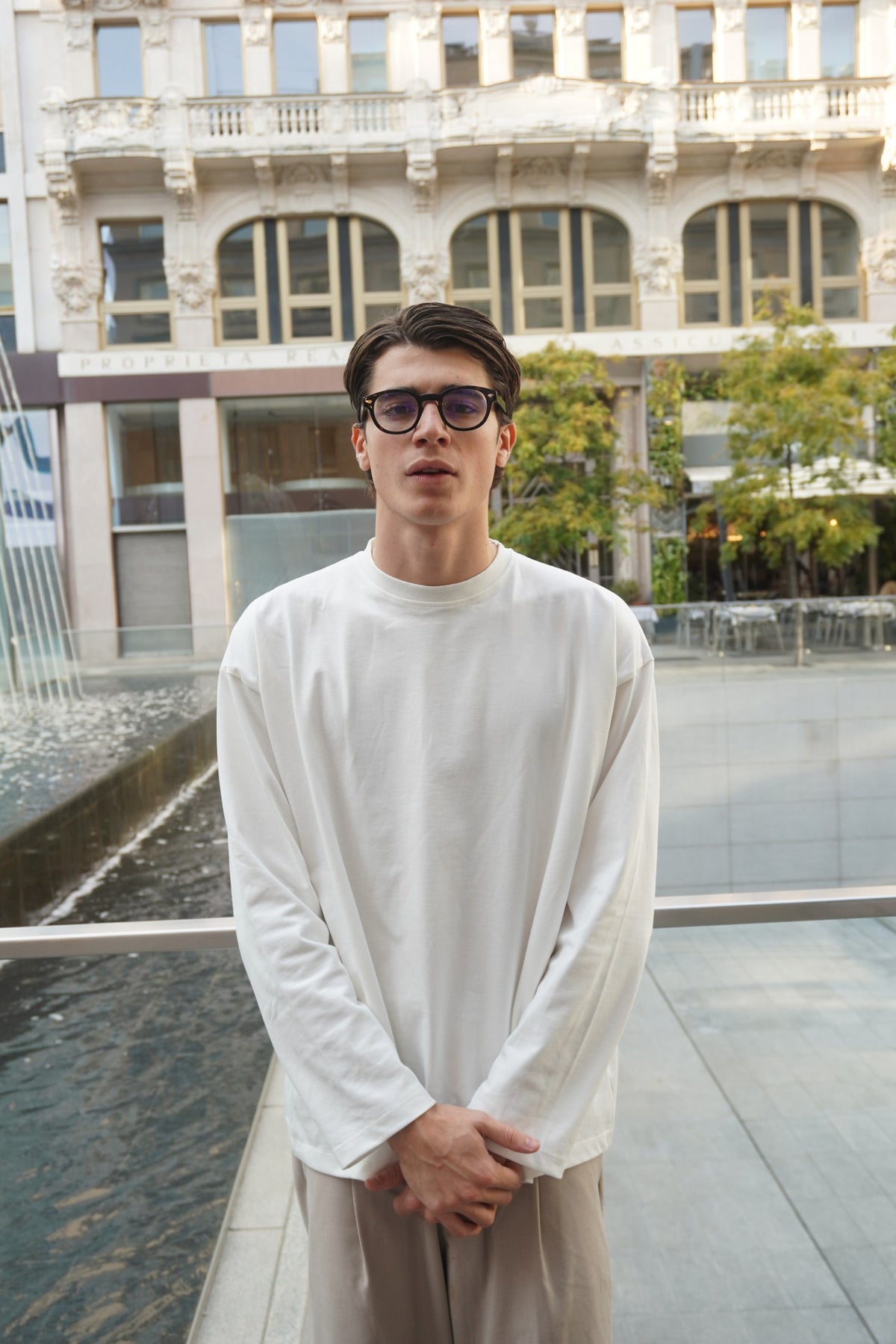 Maglia uomo manica lunga color panna Soft Cream - foto 1