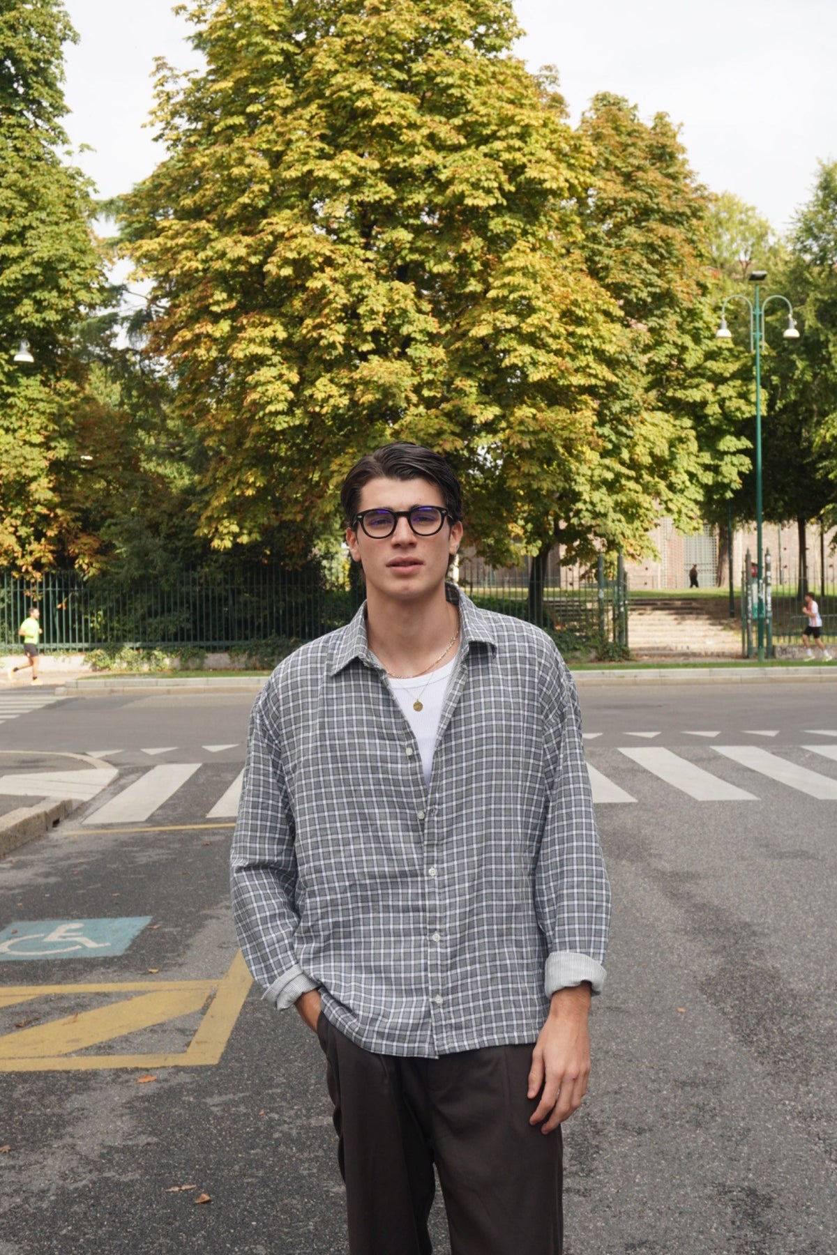 Camicia Oversize in Flanella a Quadri