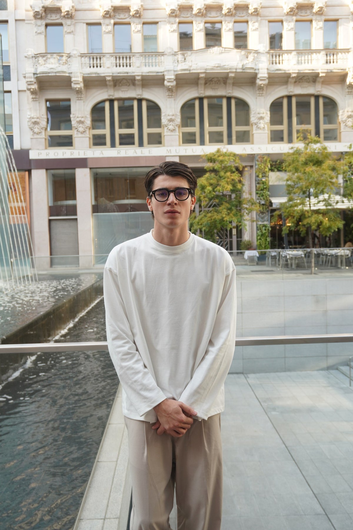 Maglia uomo manica lunga color panna Soft Cream - foto 4
