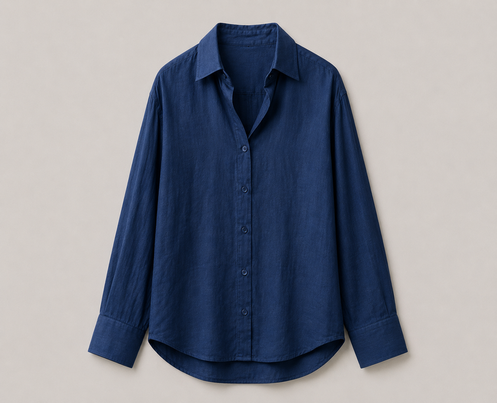 Camicia Lino Midnight Blue Essence