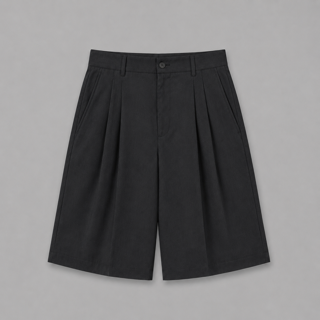 Milano Pleated Bermuda Moro