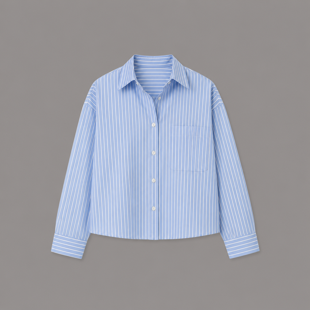 Camicia Cropped a Righe