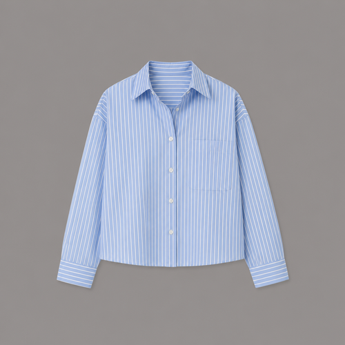 Camicia Cropped a Righe