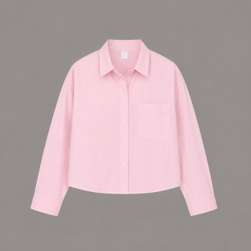 Camicia Cropped Rosa
