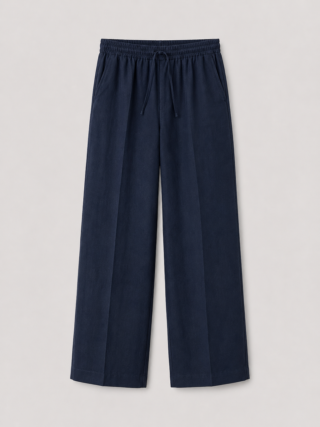 Pantalone Linen Relaxed Blue