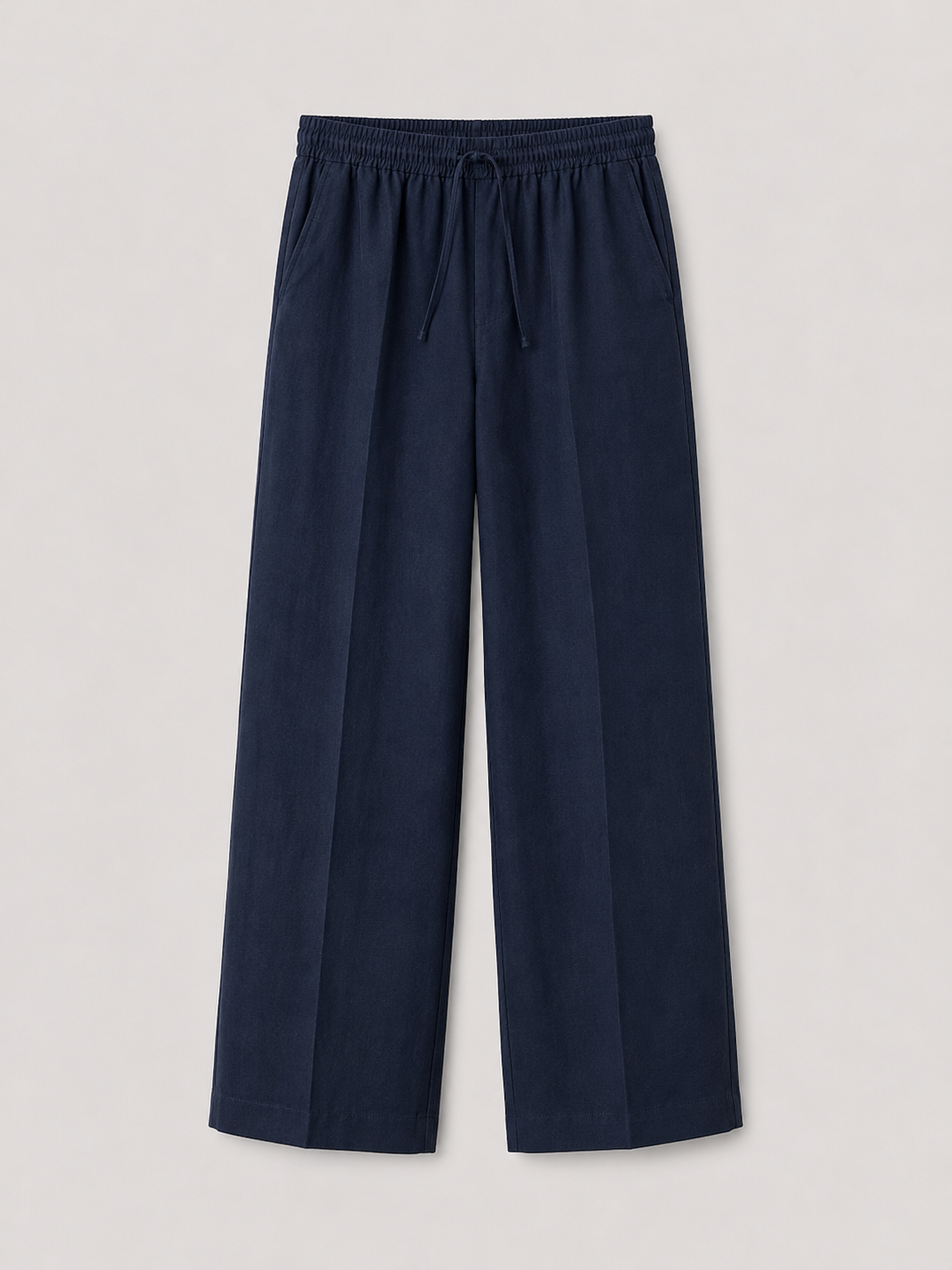 Pantalone Linen Relaxed Blue