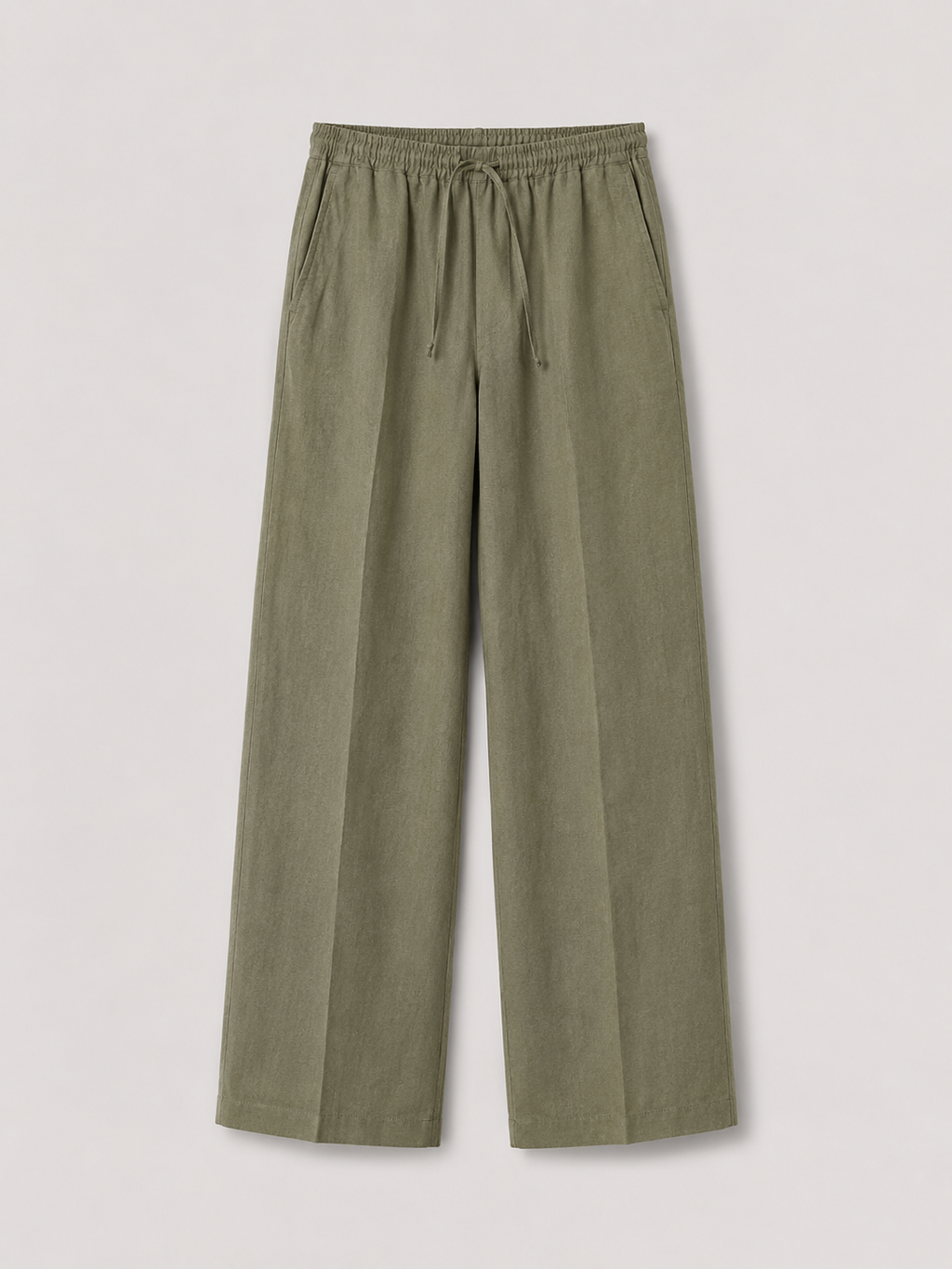 Pantalone Linen Relaxed Dusty Olive