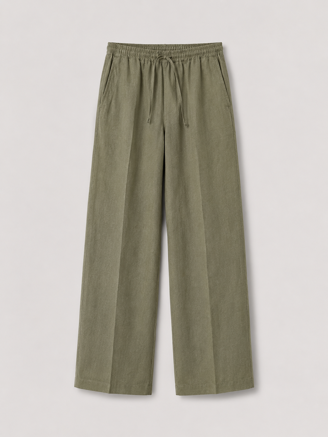Pantalone Linen Relaxed Dusty Olive