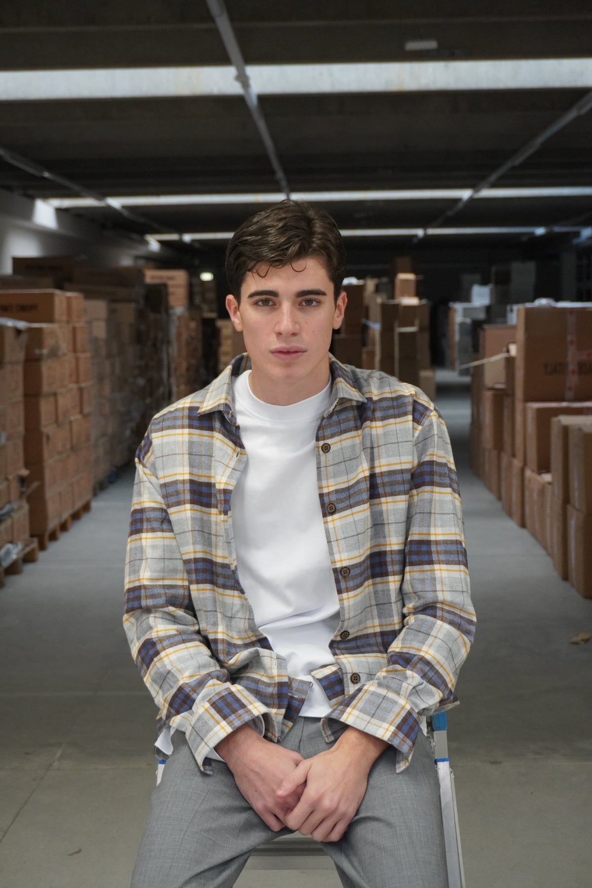 CAMICIA FLANELLA GIALLA