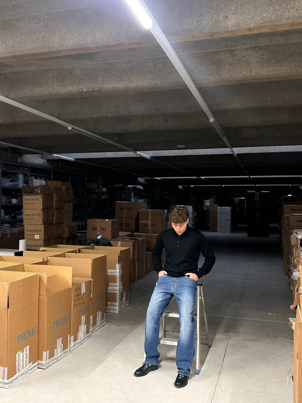 POLO LONG SLEEVE BLACK