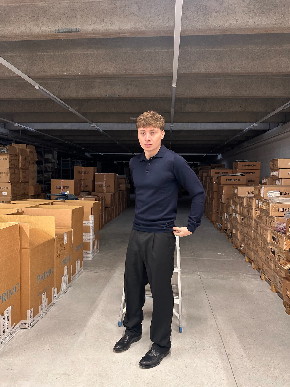 POLO LONG SLEEVE BLUE