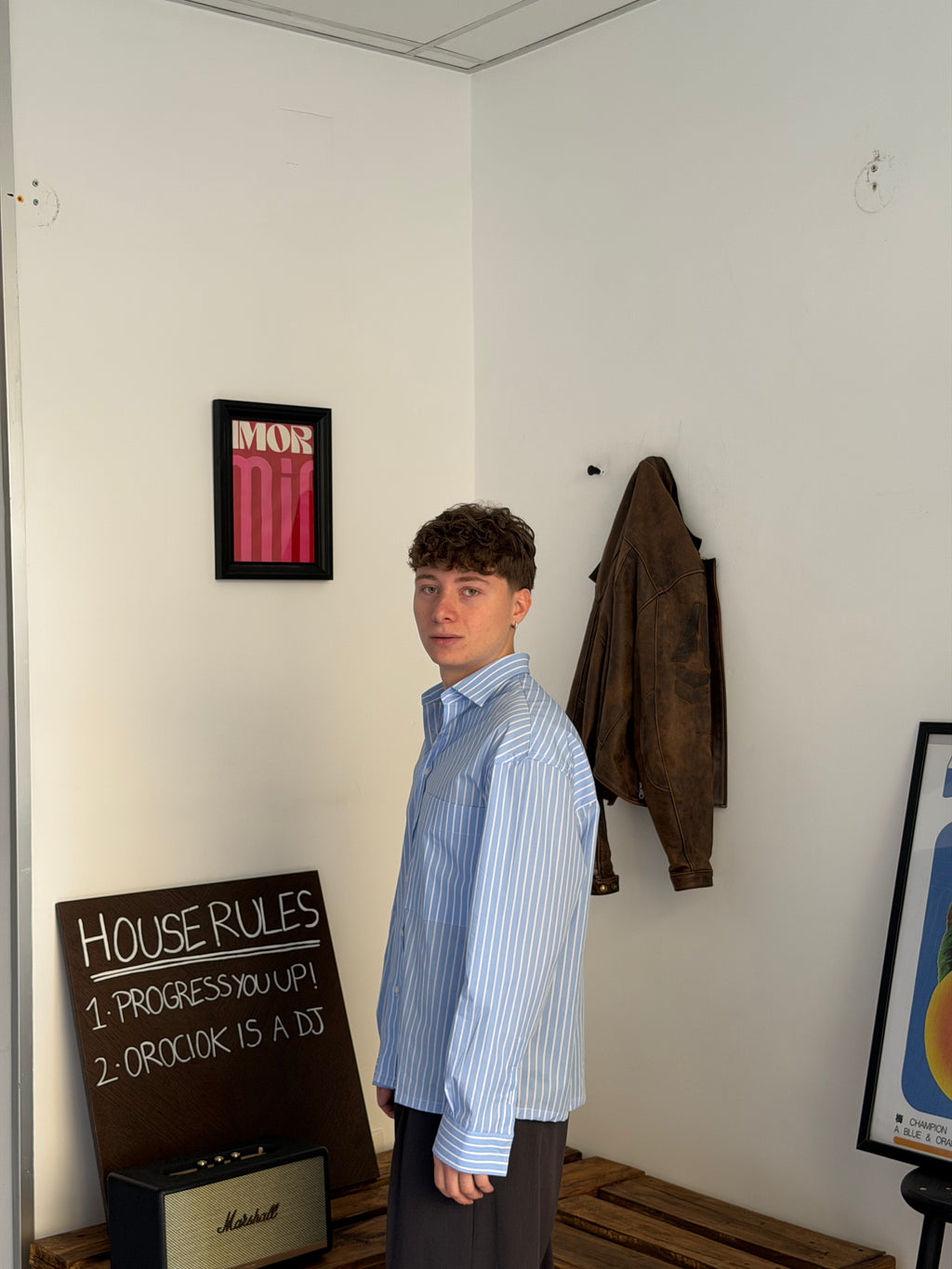 Camicia Cropped a Righe