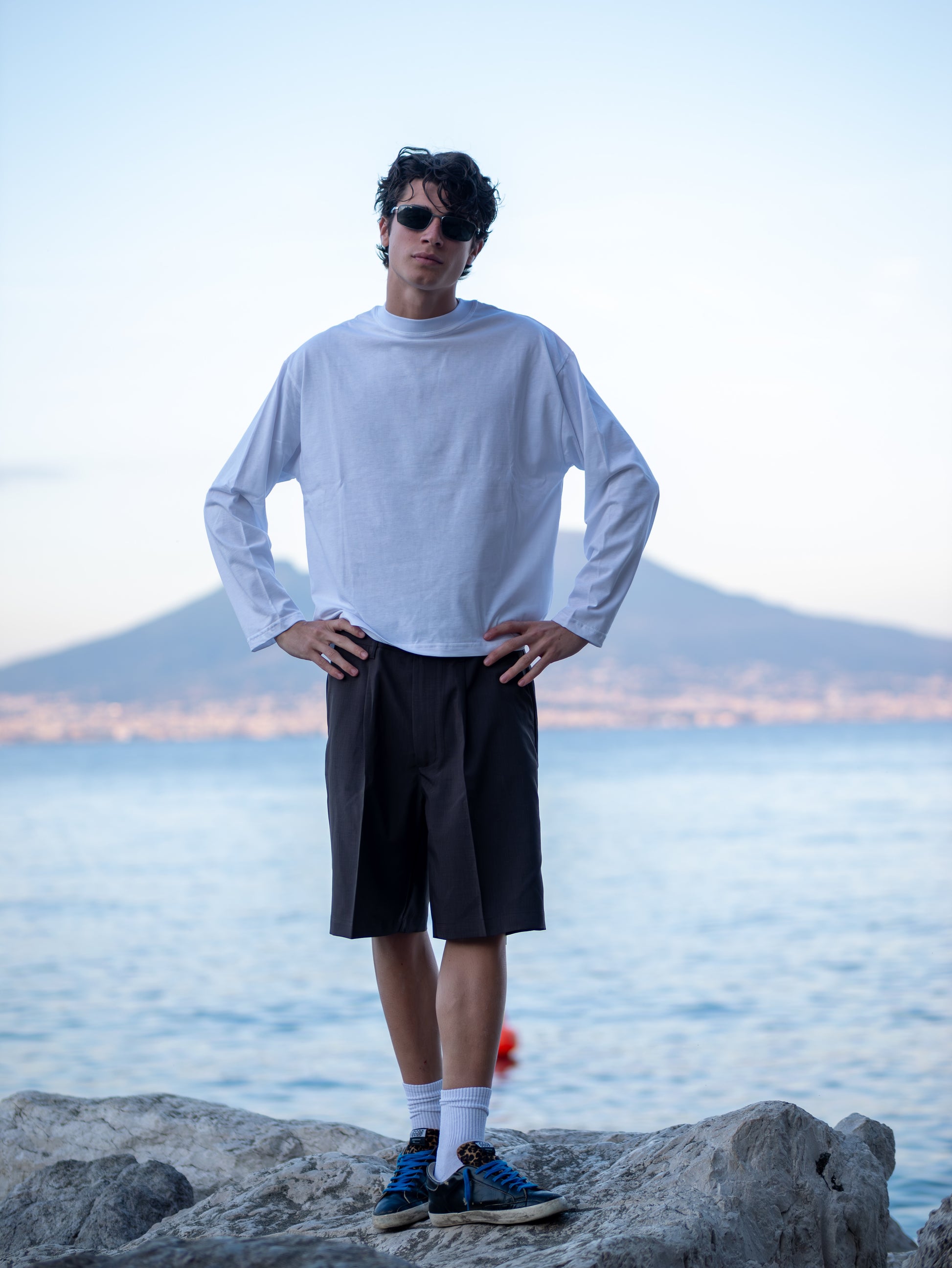 Milano Pleated Bermuda Grey