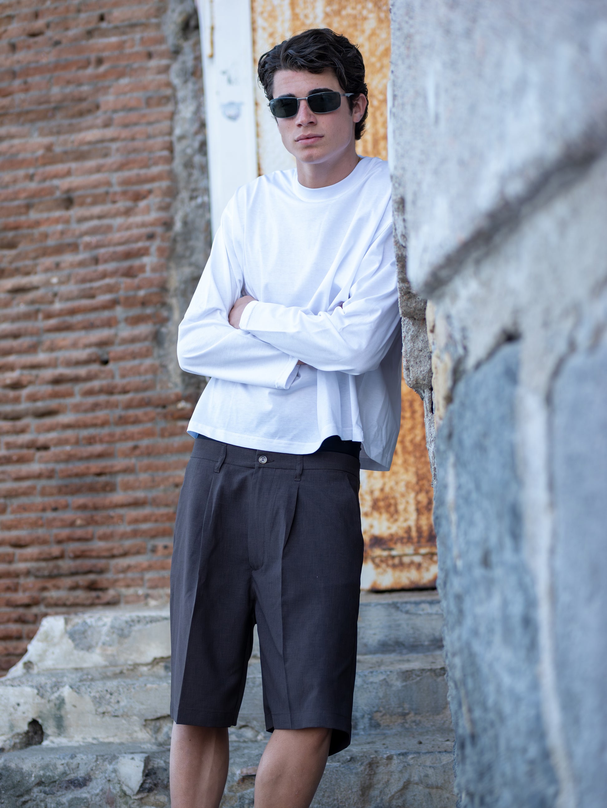 Milano Pleated Bermuda Moro