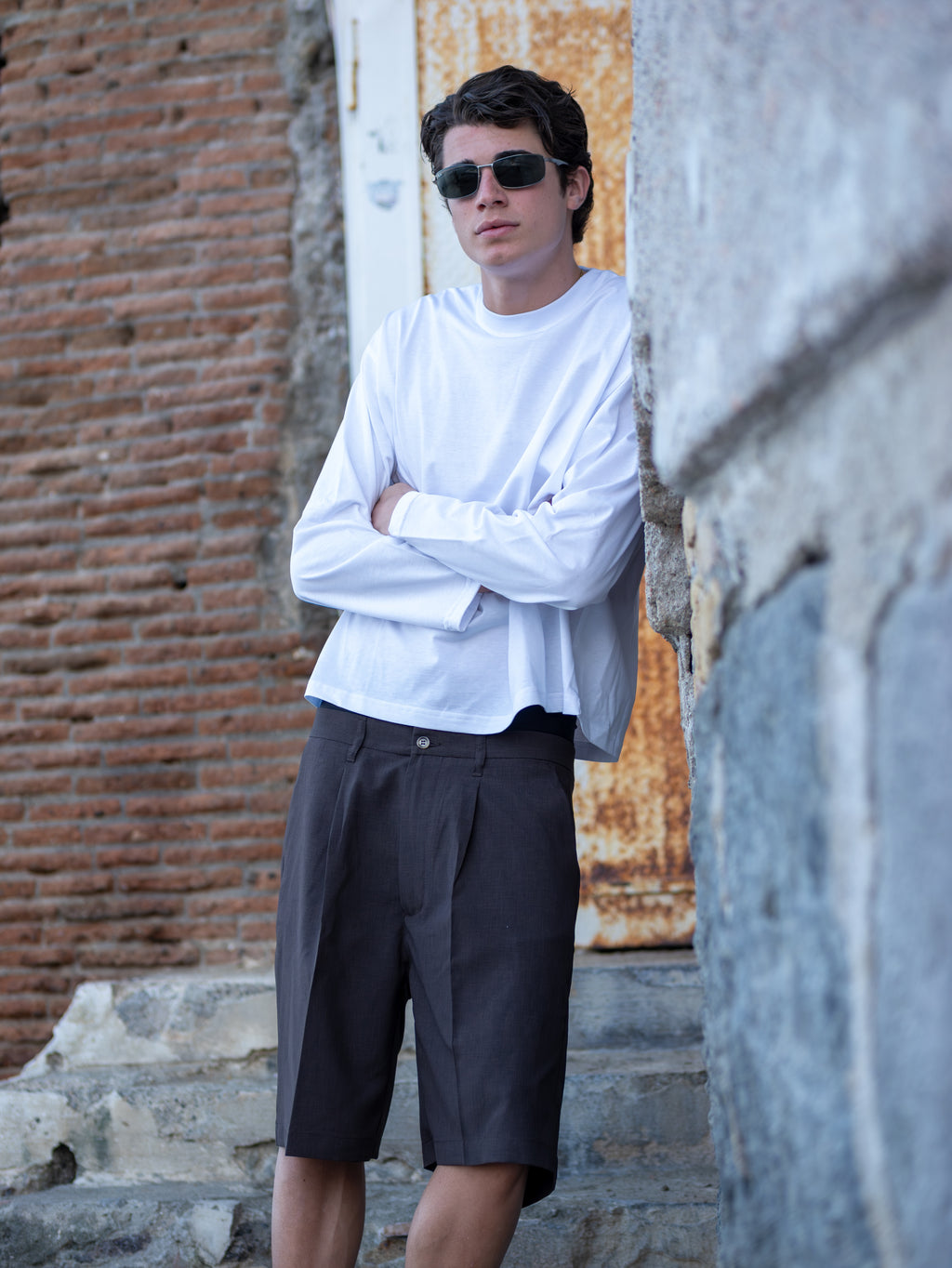 Milano Pleated Bermuda Moro