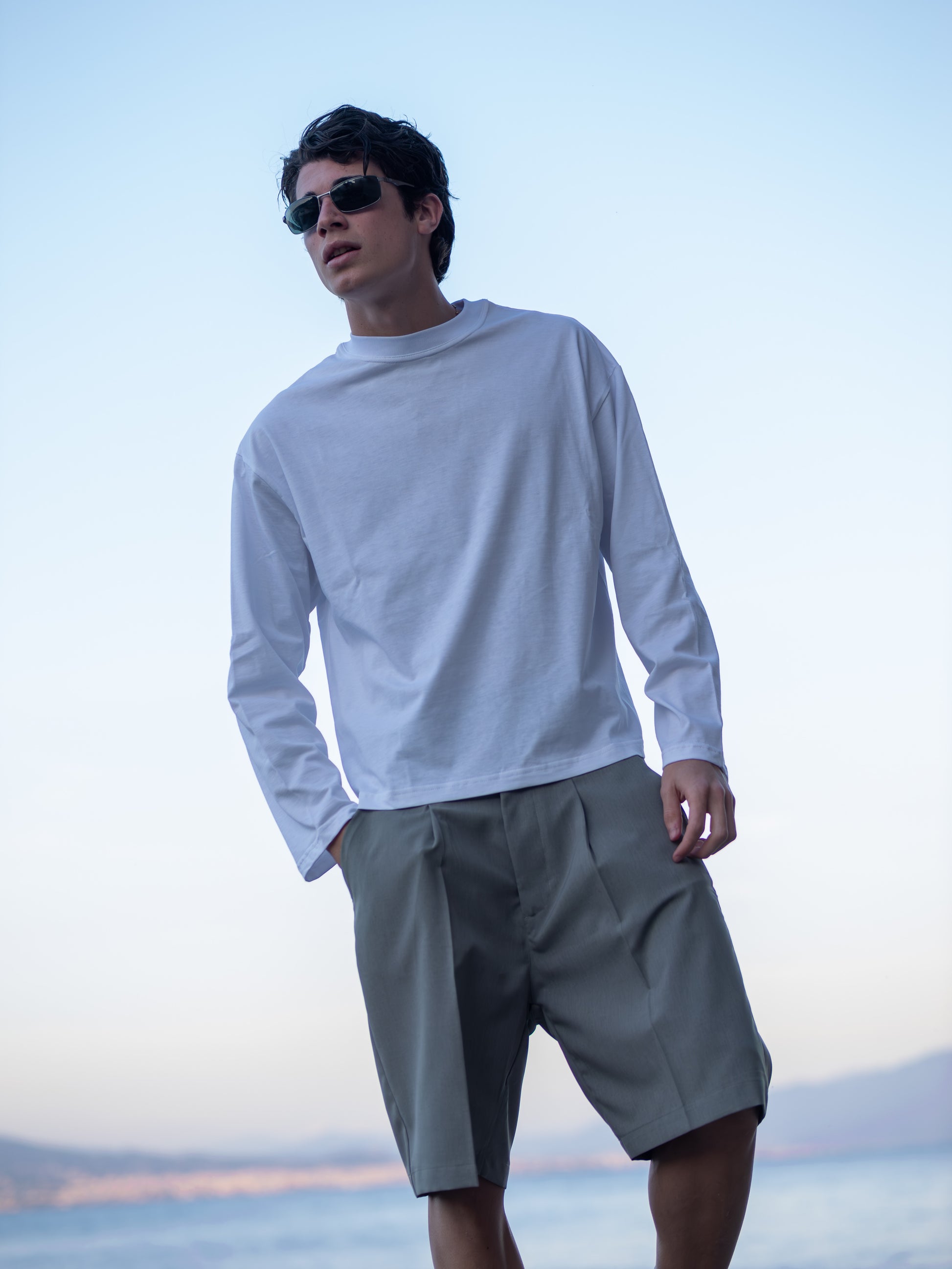 Milano Pleated Bermuda Grey