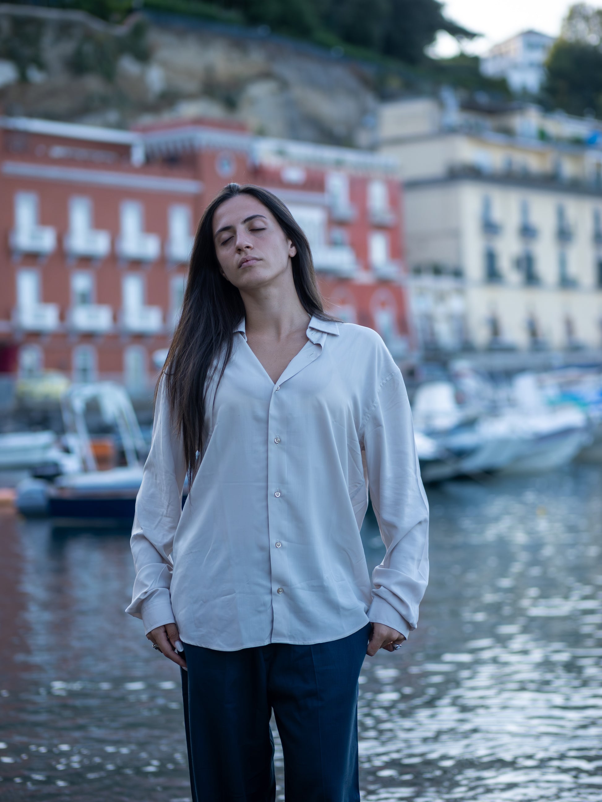 Camicia Satin Avorio