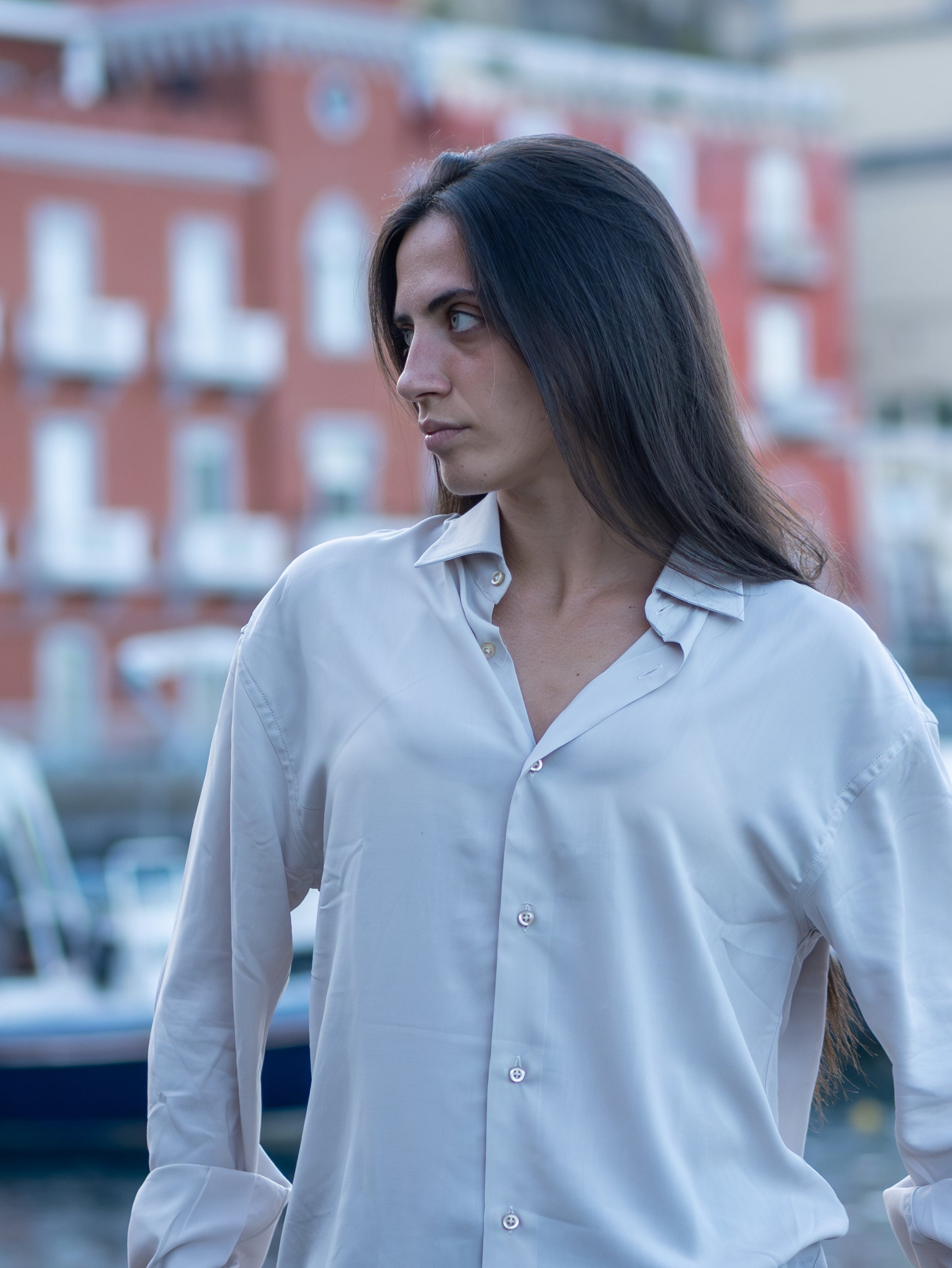 Camicia Satin Avorio