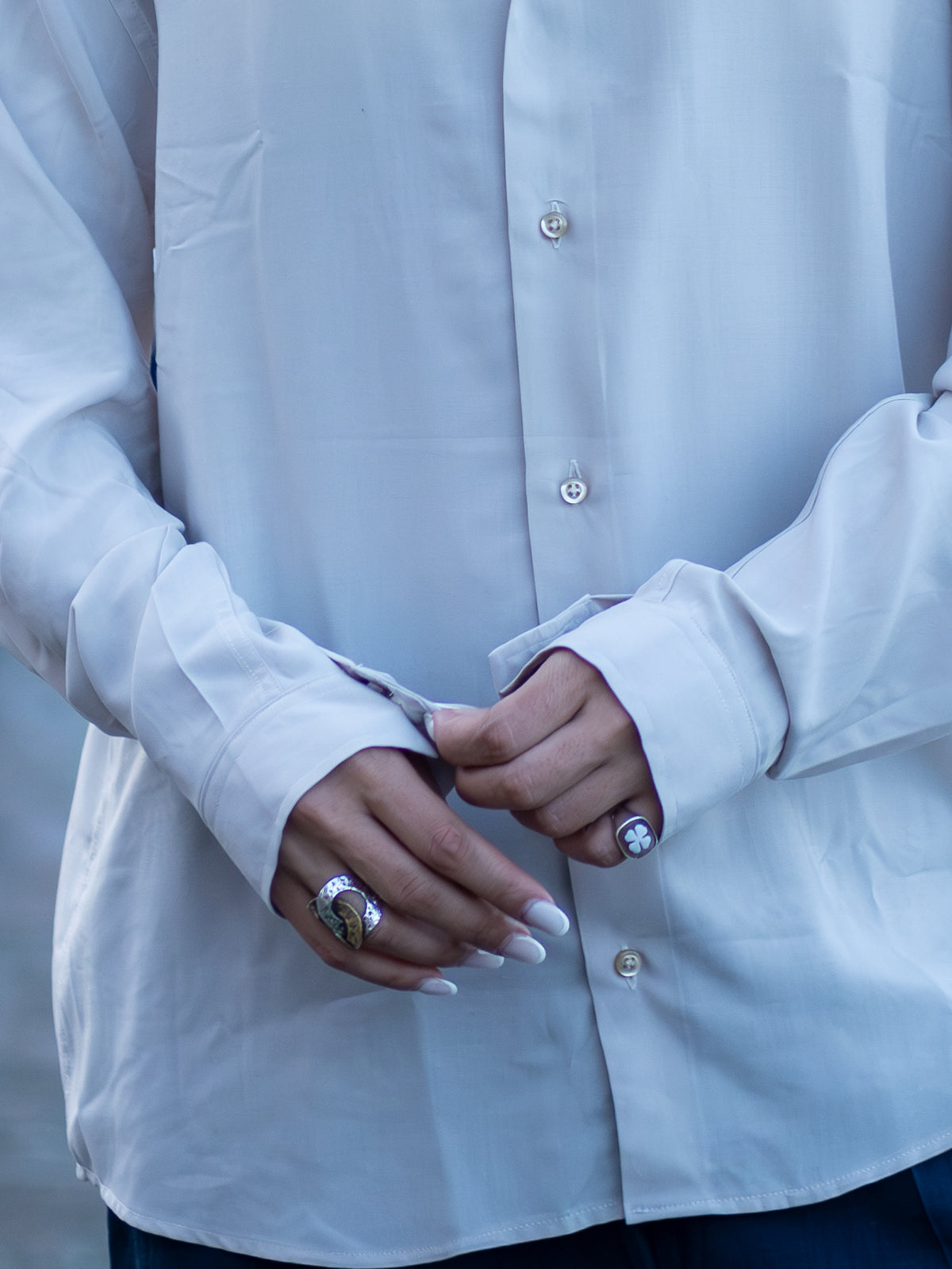 Camicia Satin Avorio
