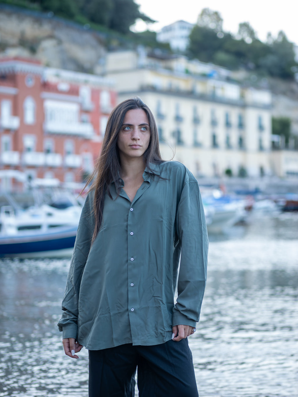 Camicia Olive Green