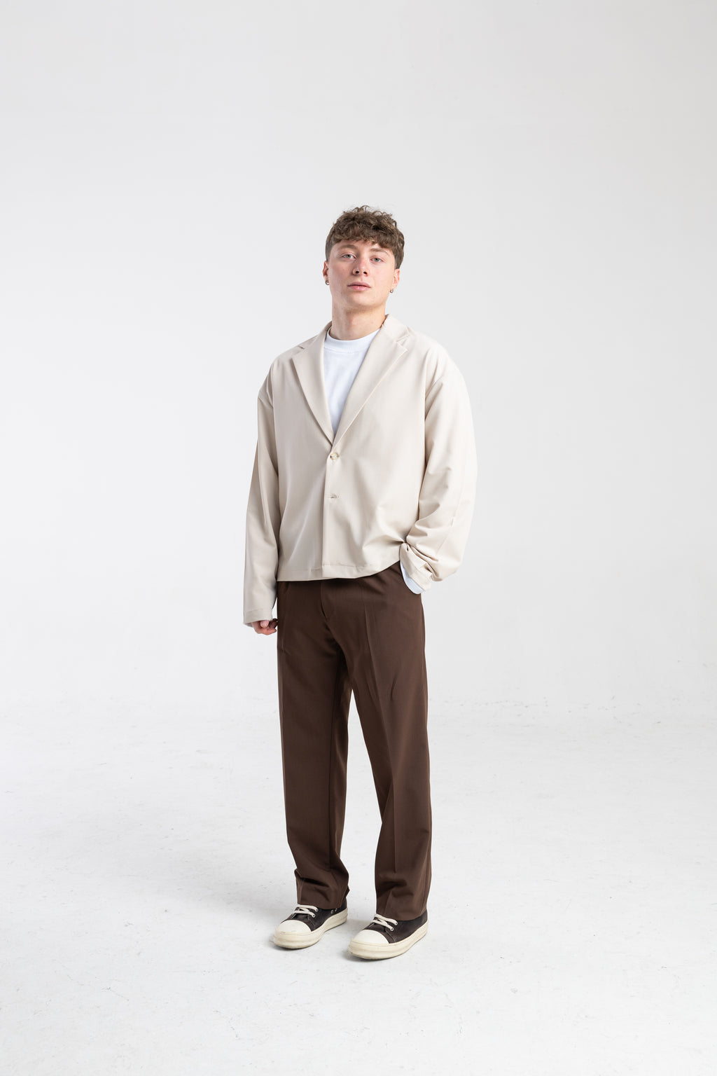 Tailored Relaxed Trousers – Coffee Brown