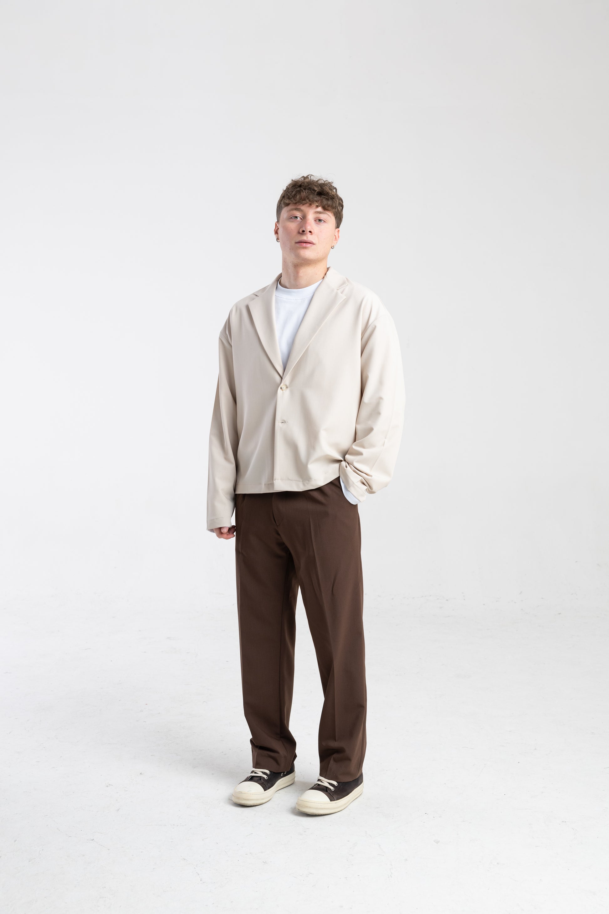 Tailored Relaxed Trousers – Coffee Brown