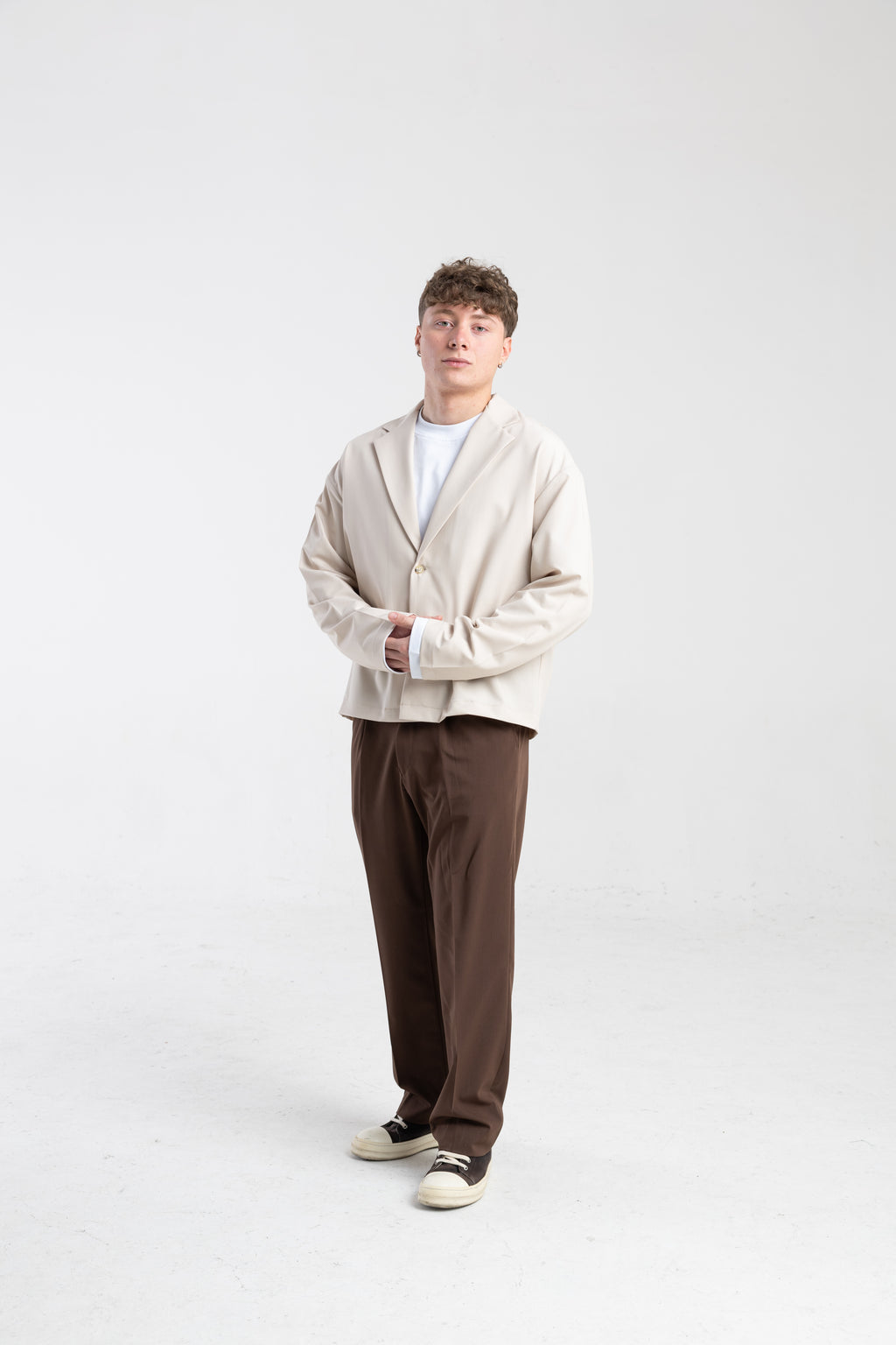 Tailored Relaxed Trousers – Coffee Brown