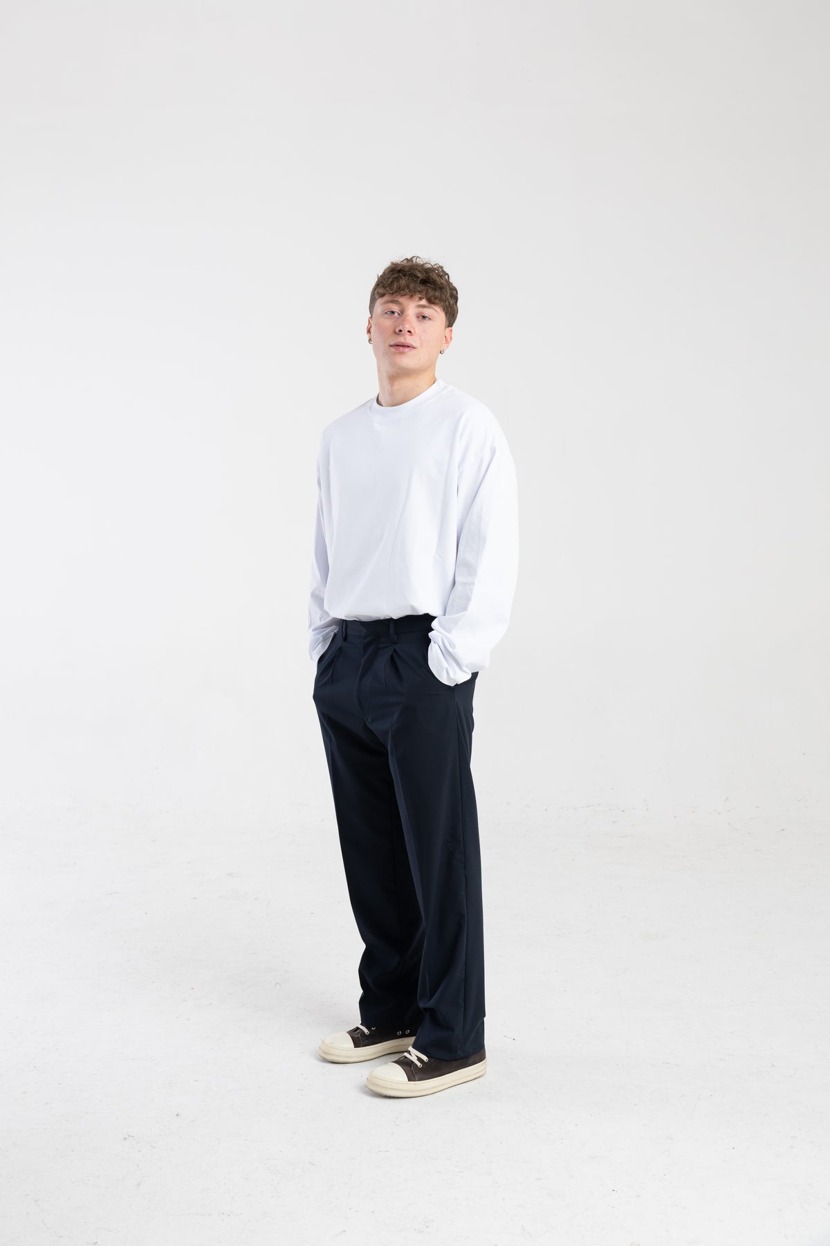 Tailored Relaxed Trousers – Blue