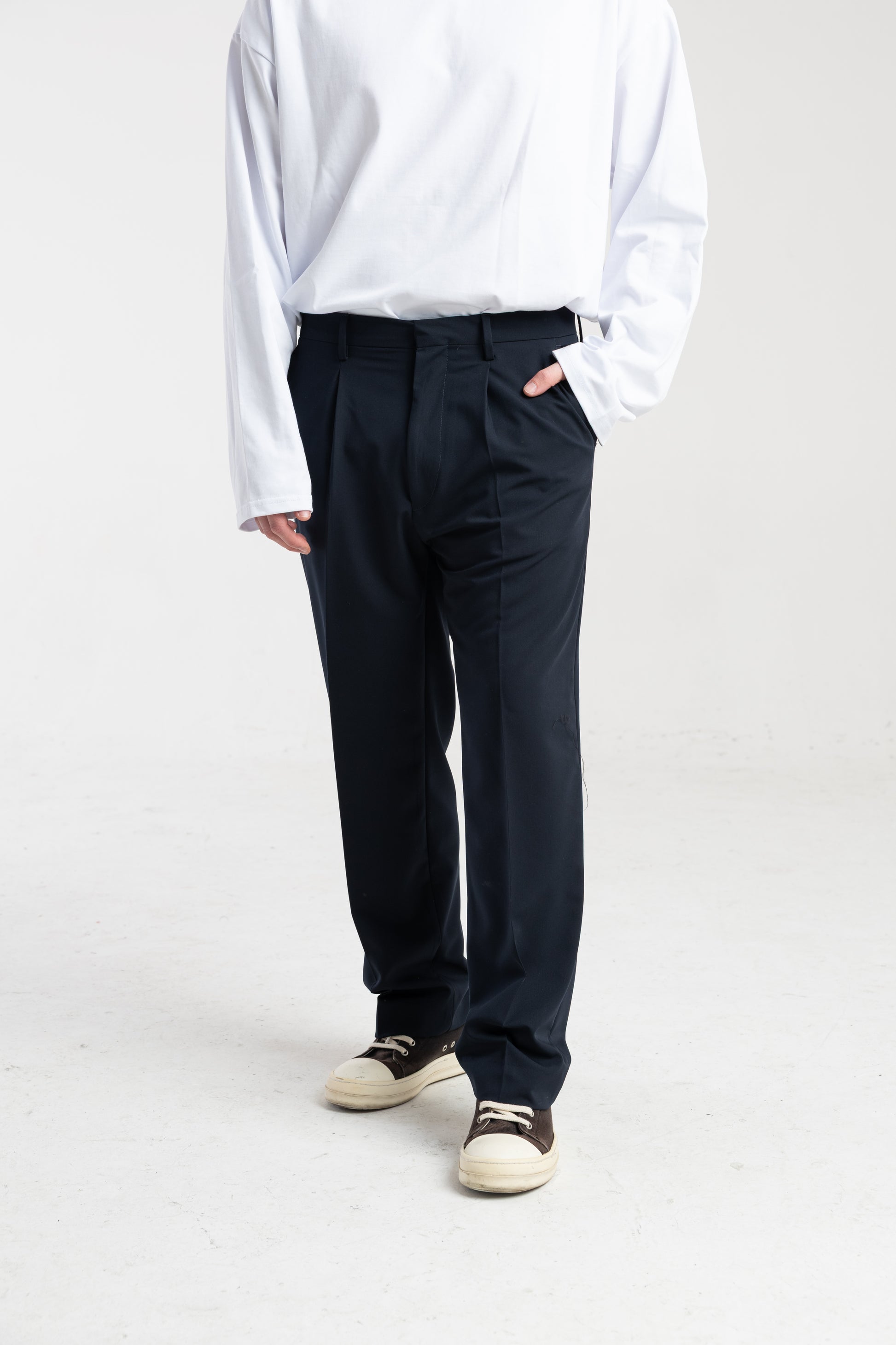 Tailored Relaxed Trousers – Blue